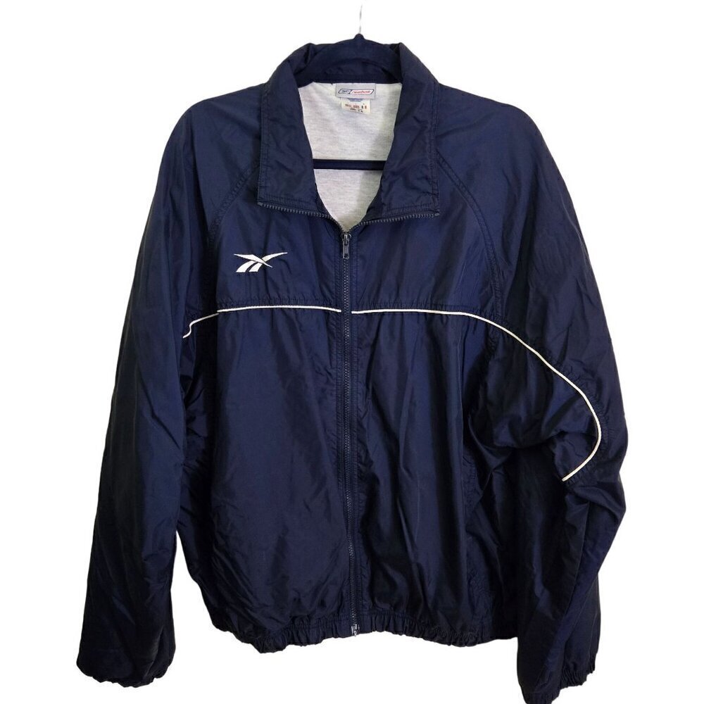 Reebok Vintage 90s Navy Blue Windbreaker Size L